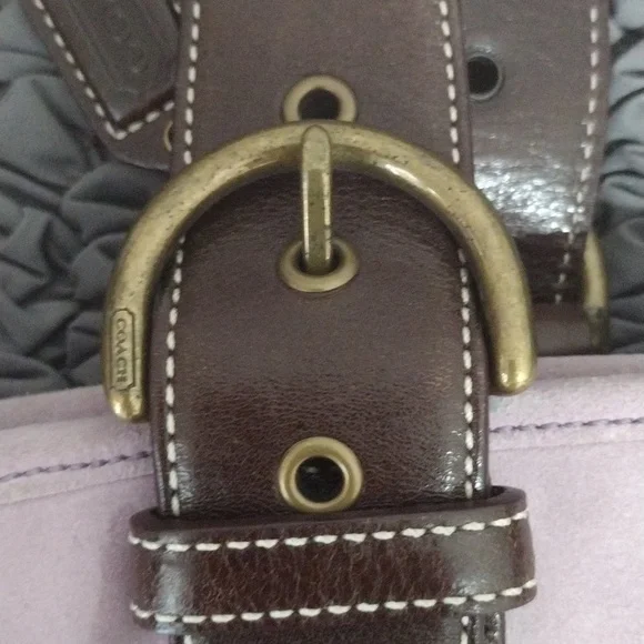 Coach Suede Leather Shoulder Bag - Picture 3 of 9